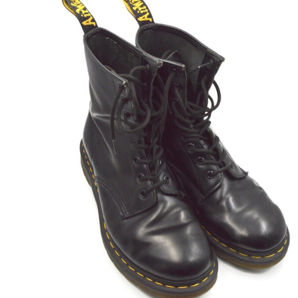 Dr.Martens Patent Leather Lace Up Black Docs Boots Size 10 - Picture 11 of 11